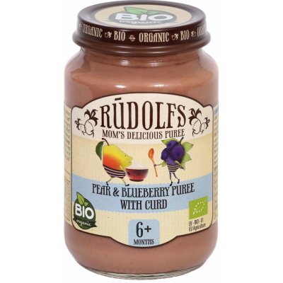Rudolfs BIO hruška borůvky tvaroh 190 g – Zboží Dáma