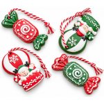 Textilomanie Sada 4 ks vánočních ozdob CANDY ELF 6 cm – Hledejceny.cz