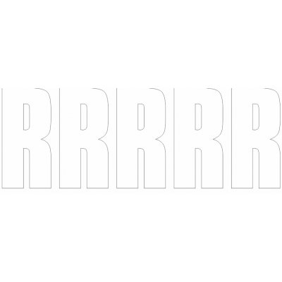 Samolepicí R bílá samolepící vinylová fólie arch 5 ks - písmena 100 mm – Zboží Mobilmania