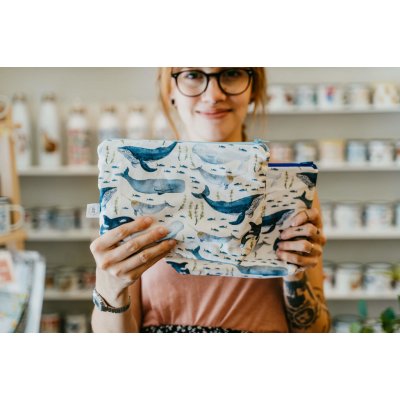 ePiPí kosmetická taštička velryby barva zipu světle modrá – Hledejceny.cz