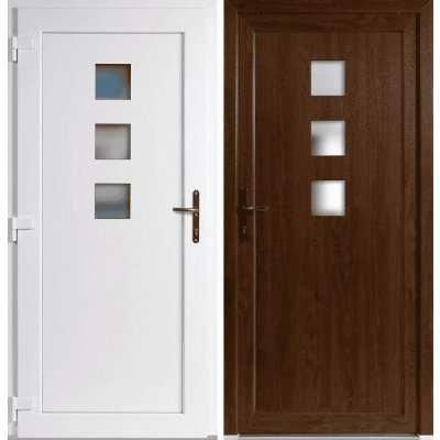 OknaDvereNaMiru.cz Vchodové dveře STYL Ella Zlatý dub / Bílá 105 x 220 cm – Hledejceny.cz