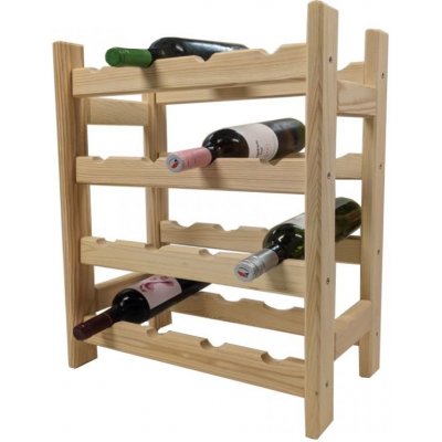 Dřevěný stojan na víno pro 16 lahví – Zboží Mobilmania