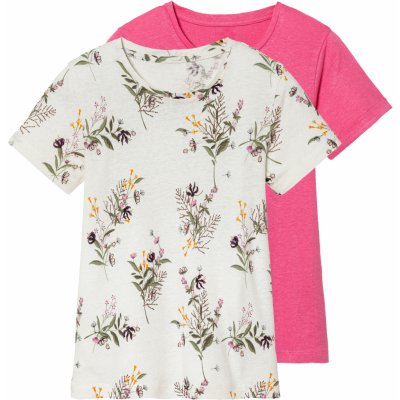 Lupilu Dívčí lněné triko 2 kusy růžová bílá – Zboží Mobilmania