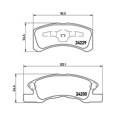 Sada brzdových destiček, kotoučová brzda BREMBO P 16 011 | Zboží Auto