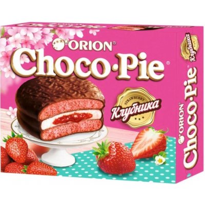 Orion Choco Pie Jahoda 12 x 30 g – Zboží Dáma