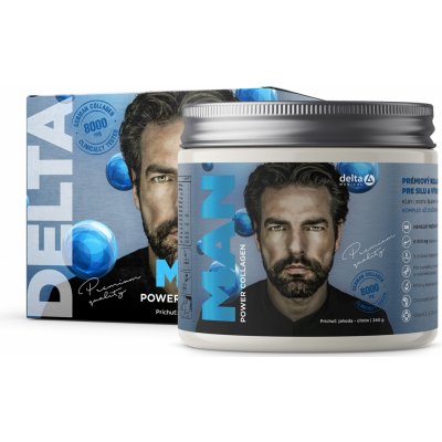 DELTA COLLAGEN Man Power Collagen 8000 mg jahoda-citrón 240 g – Hledejceny.cz