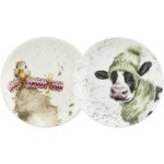 Wrendale set talířků s krávou a kačerem 16,5 cm Cow & Cracker Duck 2 ks – Zboží Mobilmania
