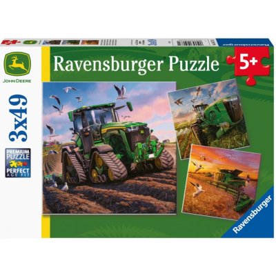 RAVENSBURGER John Deere v akci 3x49 dílků – Zbozi.Blesk.cz