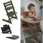 Stokke Tripp Trapp a Baby Set Marble/Black + pultík Black – Zboží Dáma