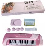 Mamido Dětský elektrický keyboard 37 kláves růžový – Zboží Mobilmania