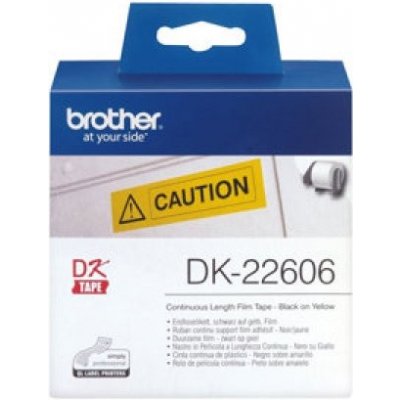 Páska Brother DK-22606 Páska, žlutá filmová role, pro tiskárny QL, 62mm x 15,24m DK22606 – Hledejceny.cz