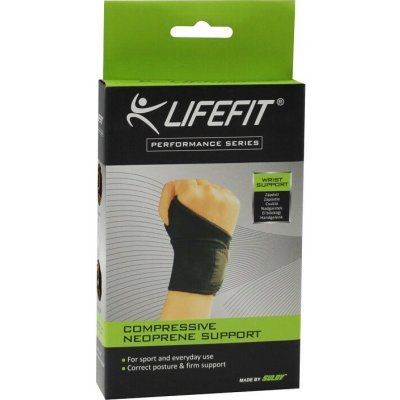 Lifefit Neoprenová bandáž zápěstí páska s fixací palce černá – Hledejceny.cz