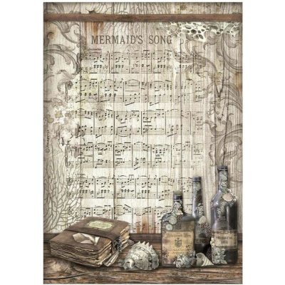 Stamperia Rýžový papír Noty a moře – Zboží Dáma