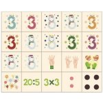 Dino dřevěné kostky Čísla 20 ks – Zboží Mobilmania