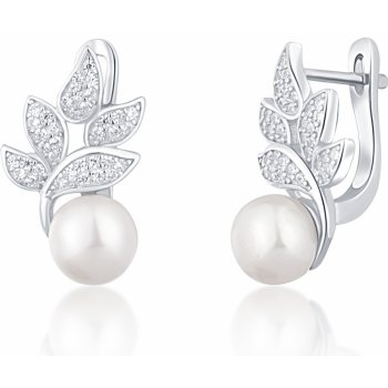 JwL Luxury Pearls překrásné stříbrné s pravými perlami a zirkony JL0719