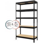 Kovona Regál Praktik 1800 x 900 x 450 mm 5 polic černý – Zboží Dáma