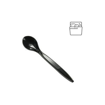 ECOFOL Plastová lžička 13,3 cm černá opakovaně použitelná bal – Zboží Mobilmania