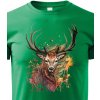 Dětské tričko dětské tričko s jelenem zelená