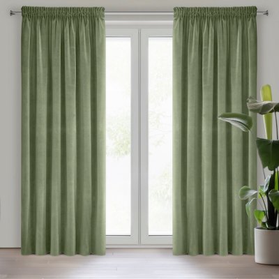 ZATEMŇOVACÍ ZÁVĚS ADELLE NA PÁSCE 140X270 CM ZELENÝ – Hledejceny.cz