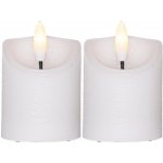 Star trading 2x LED svíčka FLAMME RUSTIC 7,5 cm bílá – Zboží Dáma