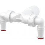 Alca Alcadrain P155Z - Dvojité kolínko DN40/32 / 17–23 s klapkami – Sleviste.cz