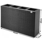 FurniGO Květináč 95 x 27 x 60 cm černý – Zboží Mobilmania