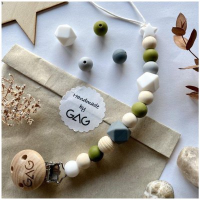 Gag design Klip na dudlík bez jména Drždudlík Zelenáč – Zboží Dáma