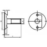 šroub M8x25 zápustná hlava 3.6 ZINEK korečkový+matice+podložka DIN 15237 [1 ks] – Sleviste.cz