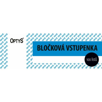 Optys 1267 Bločkové vstupenky 14x5cm 100 listů