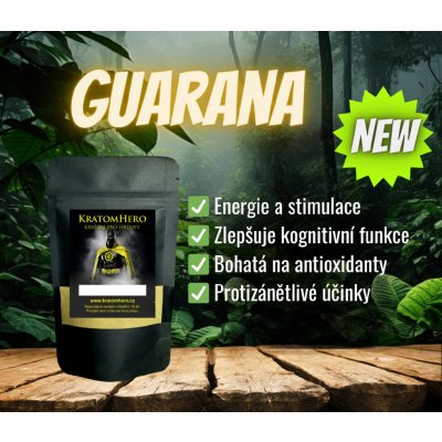 KratomHero Guarana + kofein 30 % extrakt prášek 20 g – Zboží Mobilmania