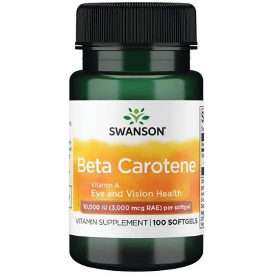 Swanson Beta Karoten Vitamín A 10000 iu 100 kapslí