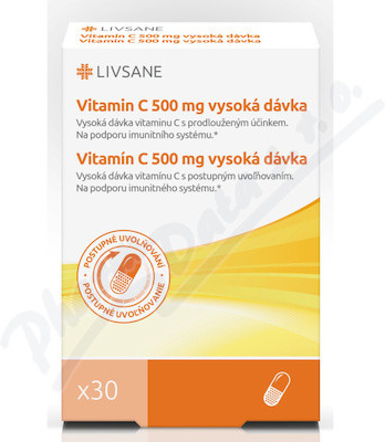 LIVSANE Vitamin C 500 mg vysoká dávka 30 kapslí od 98 Kč - Heureka.cz
