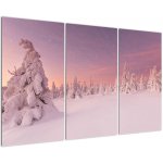 Obraz - Stromy pod sněhovou přikrývkou, třídílný 120x80 cm – Hledejceny.cz