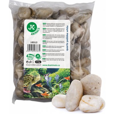 JK ANIMALS Křemenné valounky bílé 2 kg – Zboží Dáma