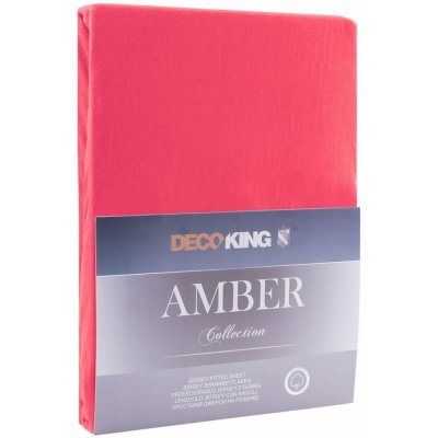 DecoKing AmeliaHome bavlna prostěradlo Amber malinové 200-220x200x30 – Zboží Mobilmania