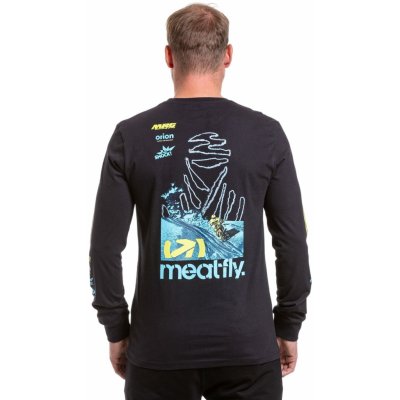 Meatfly pánské tričko s dlouhým rukávem Dakar Blue/Black Modrá