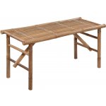 vidaXL Skládací zahradní lavice s poduškou 118 cm bambus 3063875 – Zboží Dáma