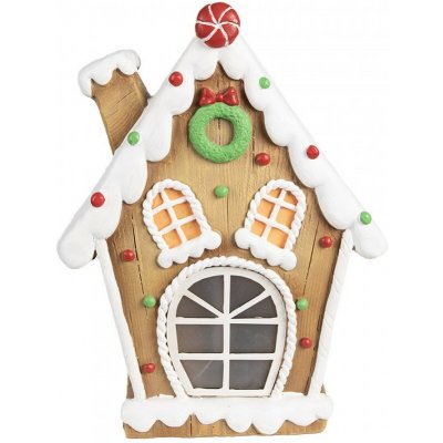Hnědá svítící perníková chaloupka Gingerbread House - 27*11*36 cm - Clayre & Eef – Hledejceny.cz