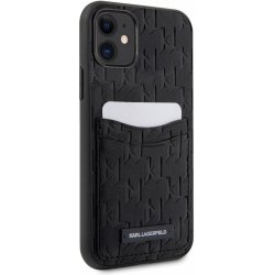 Pouzdro Karl Lagerfeld Saffiano Monogram Card Slot iPhone 11 černé