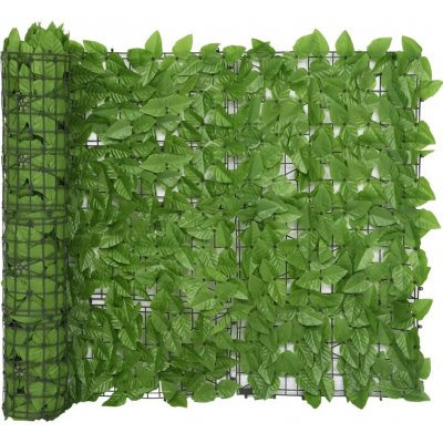vidaXL Balkónová zástěna se zelenými listy 500 x 100 cm – Zboží Mobilmania