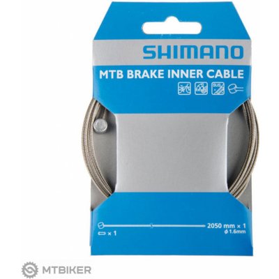 Shimano MTB brzdové lanko, 1,6 mm x 2050 mm, nerezová oceľ – Zboží Mobilmania