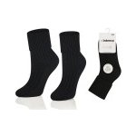 Intenso Natural Wool vlněné beztlaké dámské ponožky černé – Zboží Dáma