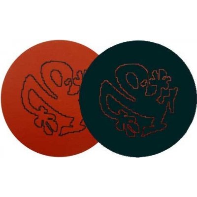 Zomo 2x Slipmats Plasticman Silhouette Red & Black – Zboží Živě