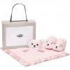 Dětské capáčky UGG Bixbee And Lovey Bear Stuffie dětské boty růžová