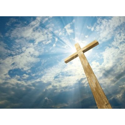 WEBLUX 29169886 Fototapeta vliesová cross against the sky kříž proti obloze rozměry 270 x 200 cm – Zboží Mobilmania