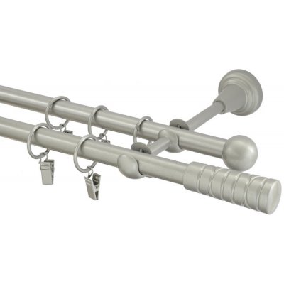 HEBR Garnýž Torino matná stříbrná dvojitá 200 cm – Hledejceny.cz