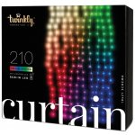 Twinkly Chytrý vánoční LED závěs Curtain 210 diod 3m vícebarevný/bílý – Sleviste.cz