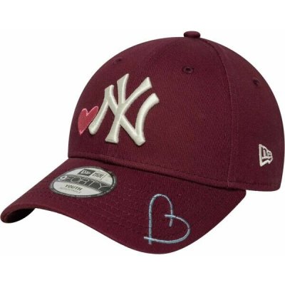 New Era NEW YORK YANKEES YTH MLB HEART ICON 9FORTY JR vínová – Hledejceny.cz