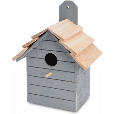 ProGarden Ptačí budka Stripe 22 x 16 x 121 cm dřevo šedá – Sleviste.cz