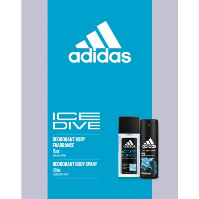 Adidas Ice Dive deodorant sklo 75 ml + deospray 150 ml dárková sada – Zboží Mobilmania